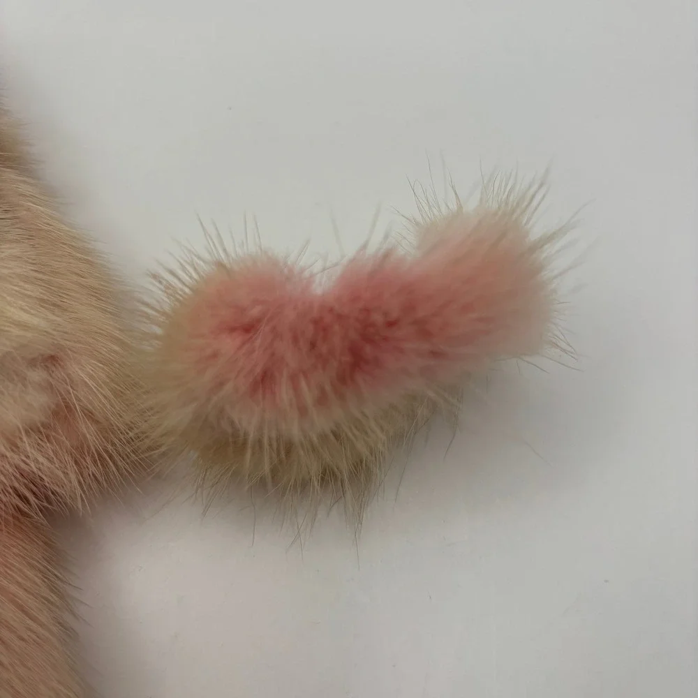 Vintage Miniature Pink Faux Fur Barbie Doll Coat Headband Set Lara's??